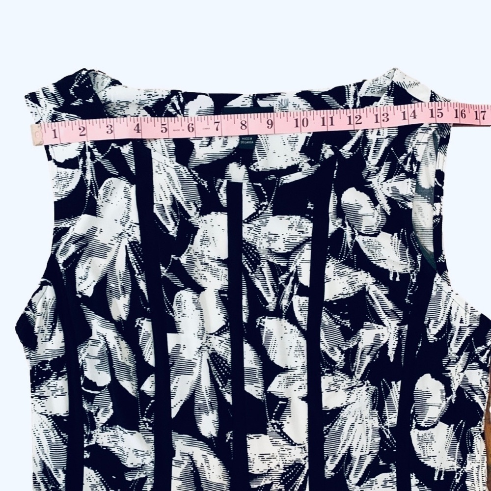 Connected Apparel Dress, Size 14, Black & White Floral - Picture 8 of 9